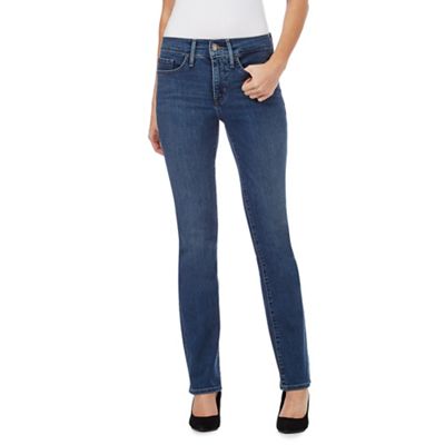 Blue shaping bootcut jeans